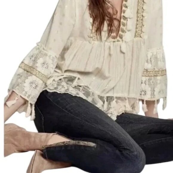 Pilcro Anthro High-Rise Skinny Stretch Blue Jeans Ankle Snakeskin Zipper Size 27 - Picture 2 of 9